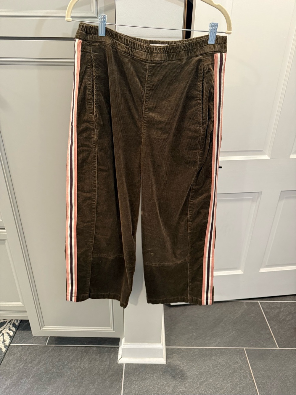 Pilcro Olive Brown Corduroy Wide Leg Pants